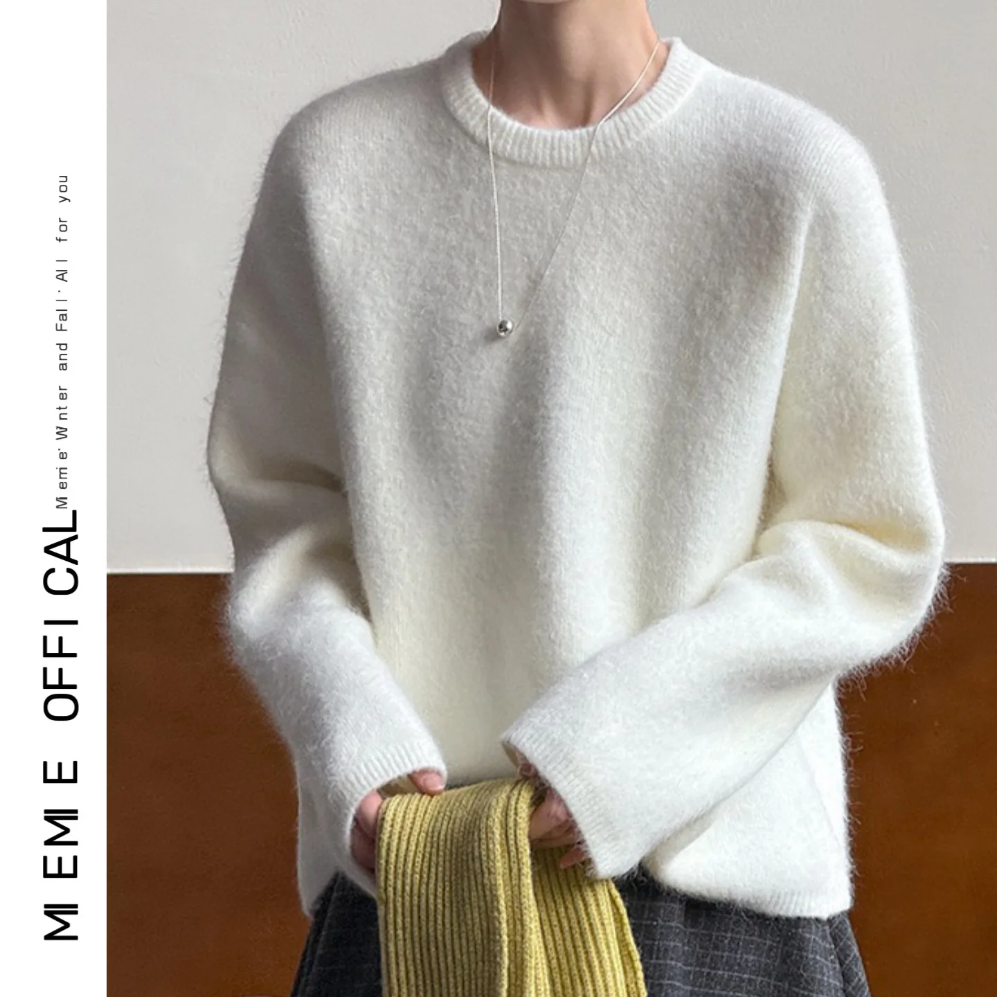 

Loose Fit Large Knitwear round Ne Sweater ternoon Sunlight Version Not Piy about Body ape Comfortable Knitted Top