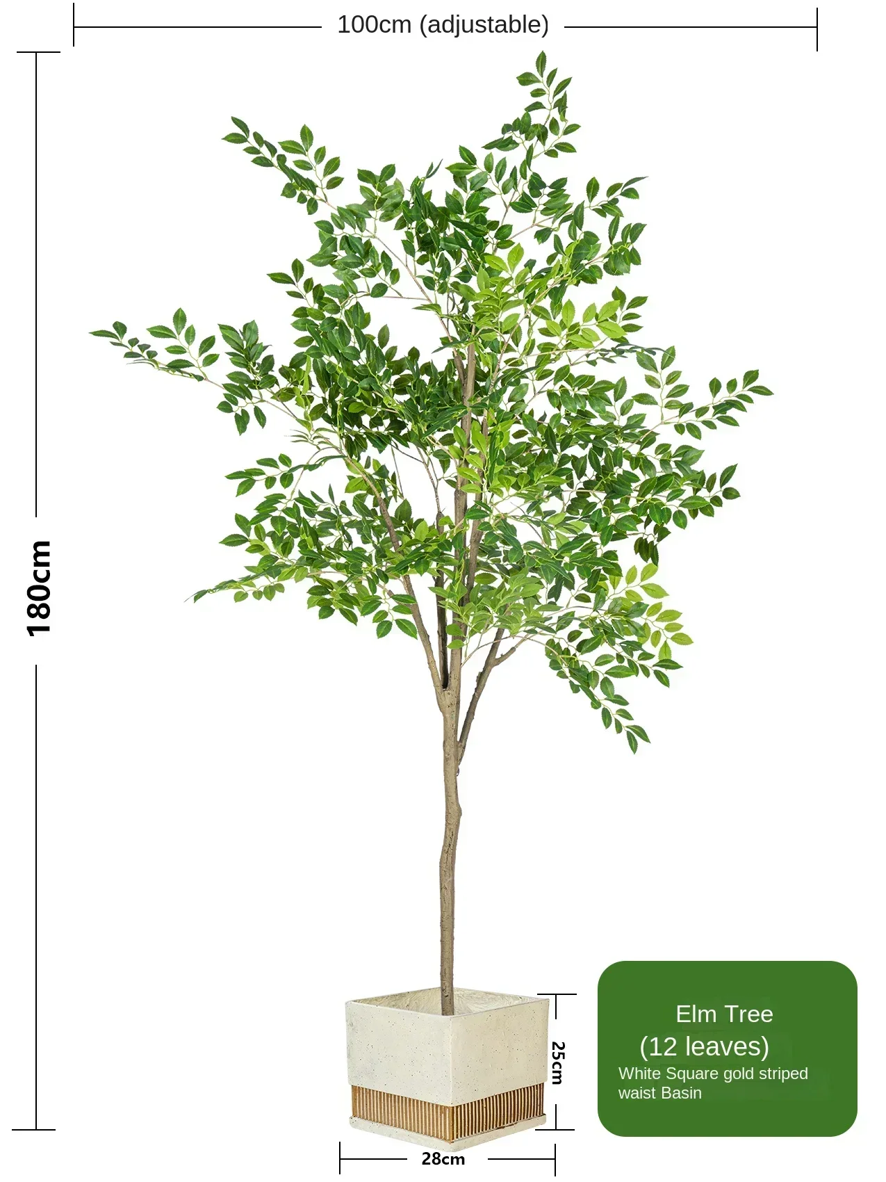 Simulation Elm Tree Ficus Microcarpa Plant Fake Trees Indoor Living Room and Shop Green Plant