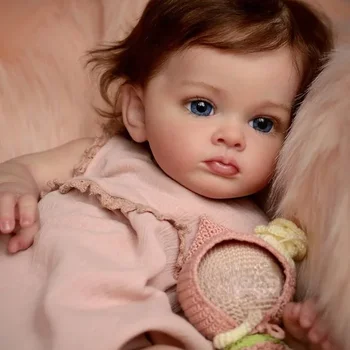 60CM Reborn Tutti Doll Finished Reborn Toddler Girl Top Quality 3D Skin Multiple Layers Painted Visible Veins Hand Paint Gift