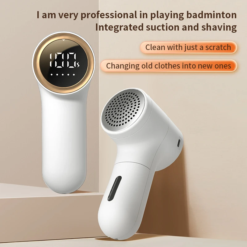 Mini removedor de pelos elétrico com carregamento USB, aparador de bolinhas de pelos com tela digital inteligente, portátil.