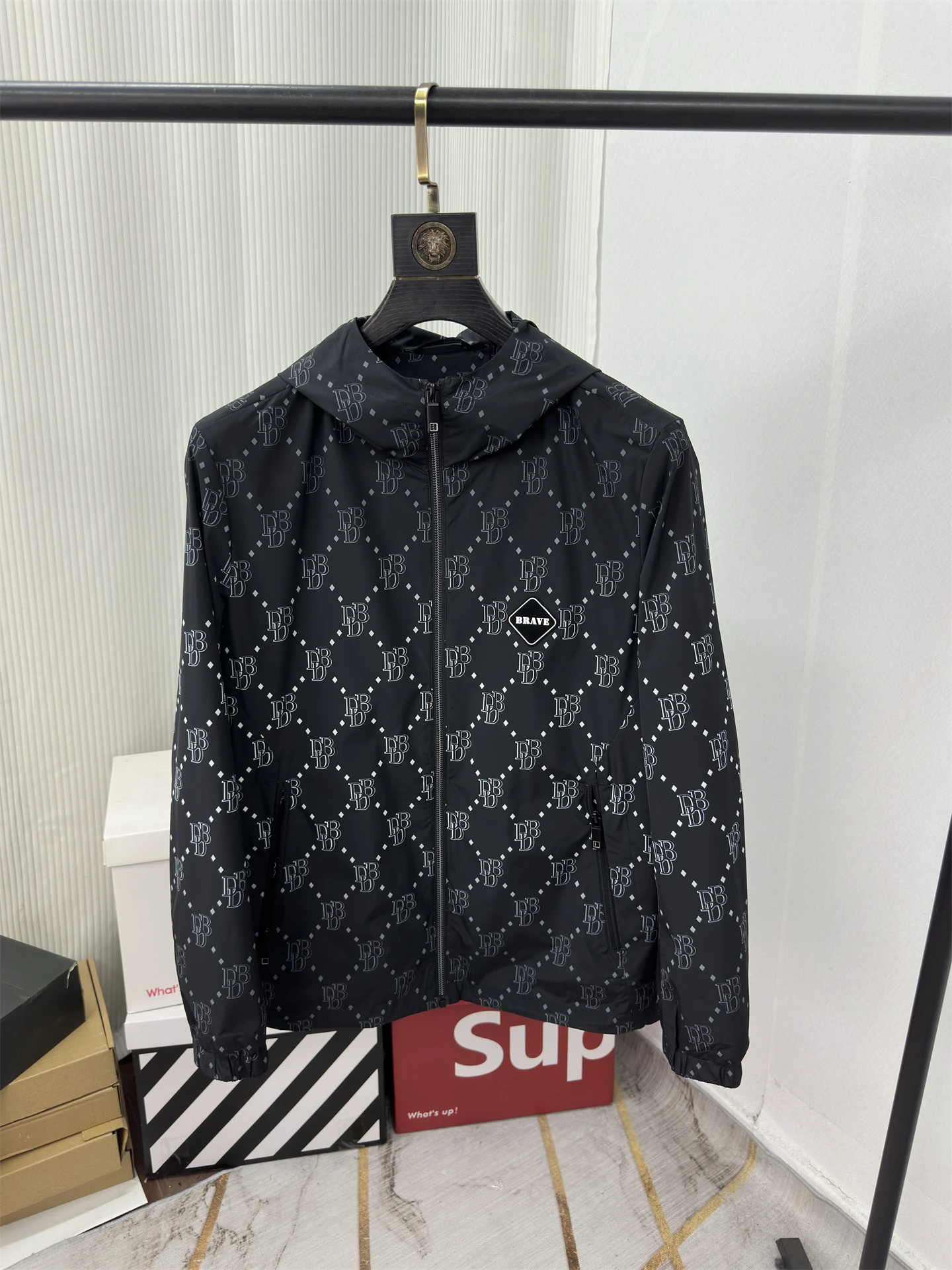 

Модная мужская тонкая весенняя куртка-худи с принтом, повседневная, легкая, ветрозащитная, на молнии, из полиэфирного волокна, стандартный крой