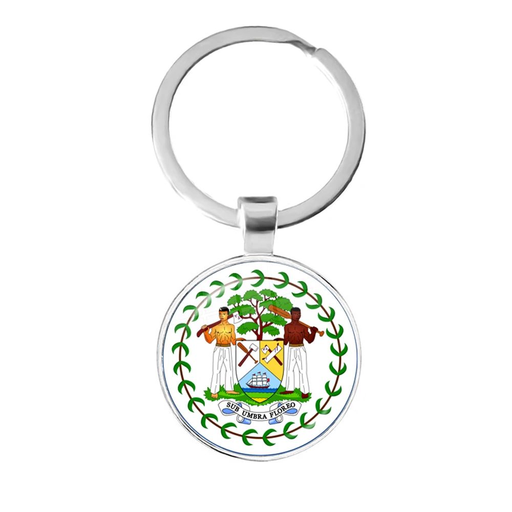 National Flag Glass Cabochon Keychain Sardova,Nicaragua,Mauritius,Honduras,Haiti,Togo,Bhutan, Belarus, Belize Keyring Keyholde