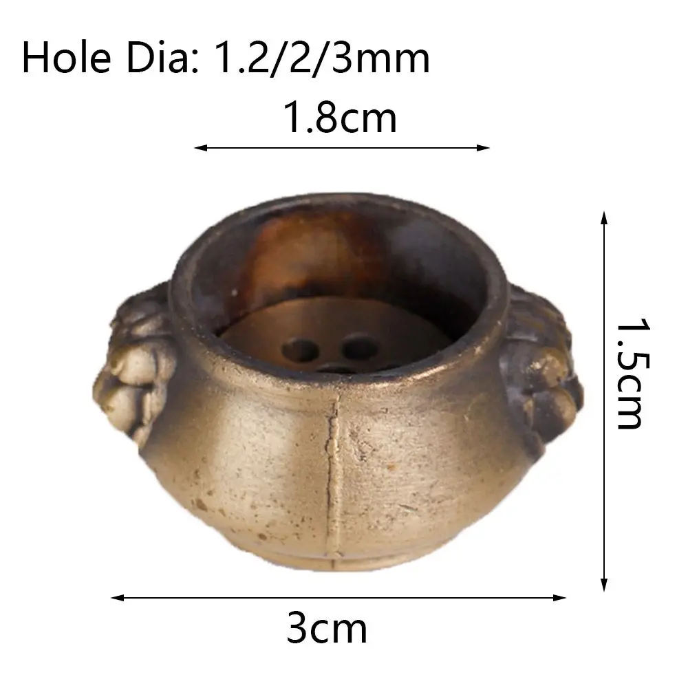 Diverse Pattern Home Decor Cafe Ornament Traditional Shapes Copper Censer Ash Catcher Incense Holder Joss-stick inserted