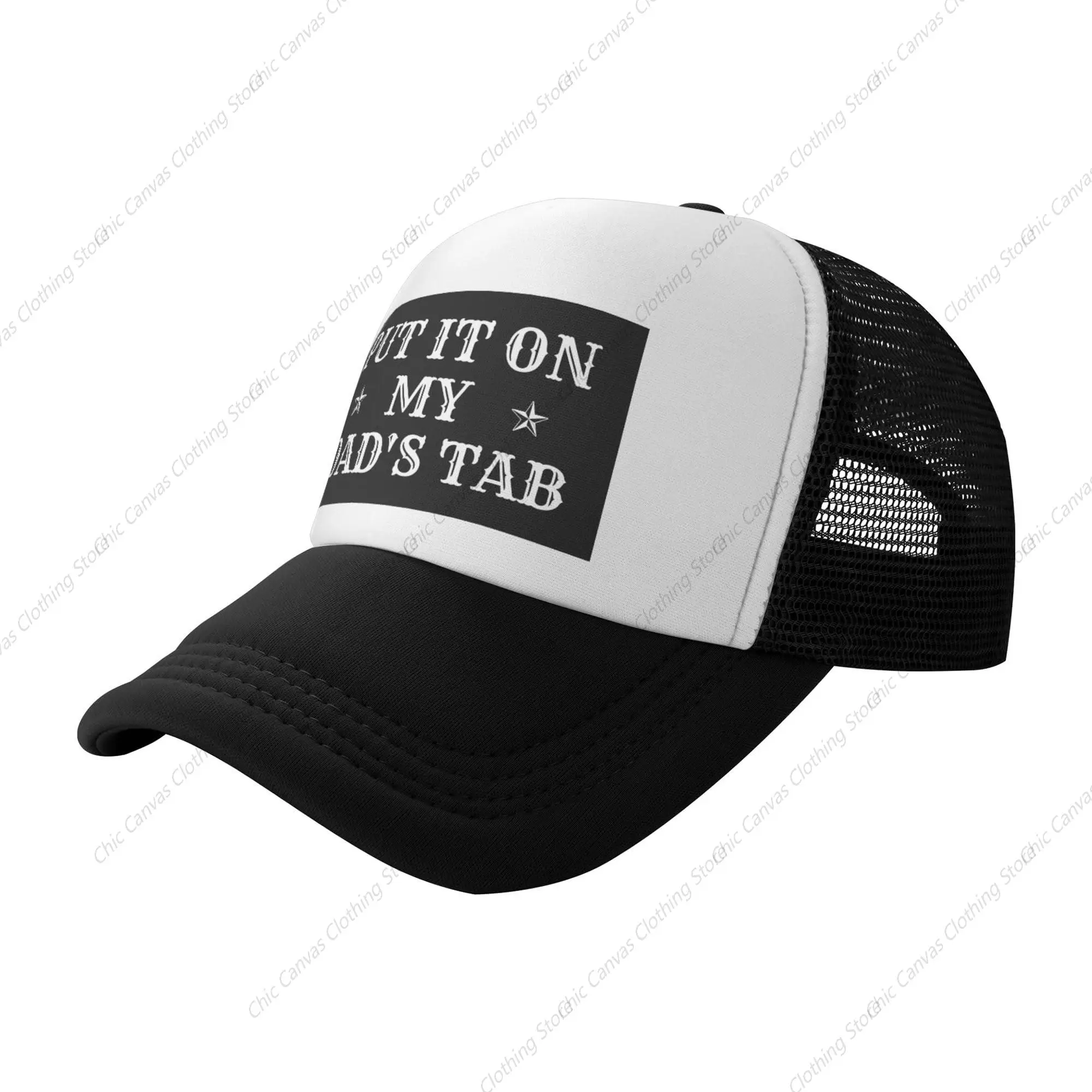 Put It On My Dad's Tab Hat I Love My Day Cap Mesh Hat For Women Men Sun Tracker Hat Adjustable Baseball Cap Outdoor Fishing Cap