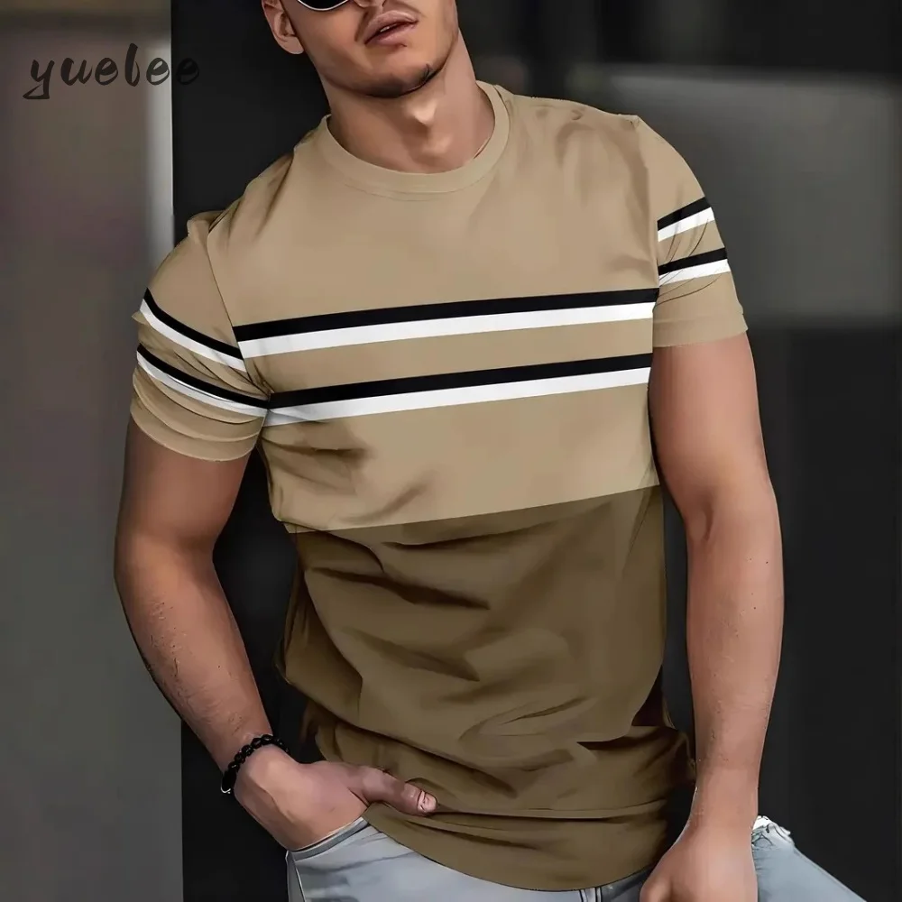 

Men's T-Shirt 2025 Casual 3D Printing Summer Mixed Breathable Men's Short Sleeve Fashion Men Tops Simple Printed Men's Clothing