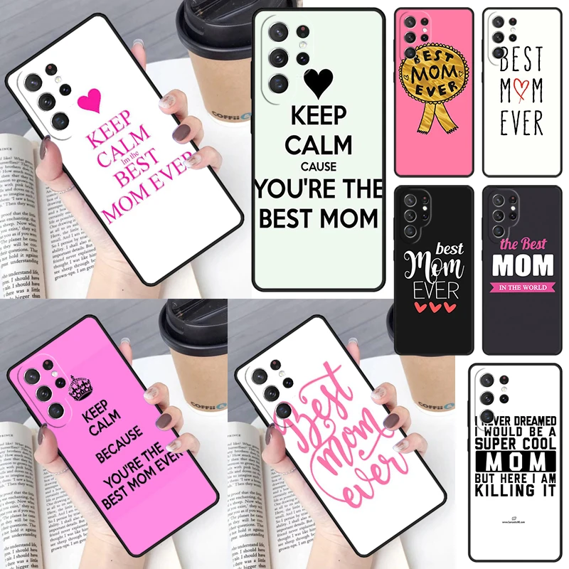 Capa de Telefone 'Melhor Mãe' para Samsung Galaxy S26 Ultra S25 S24 S23 S22 S21 S20 Note10 Plus FE Luxuosa