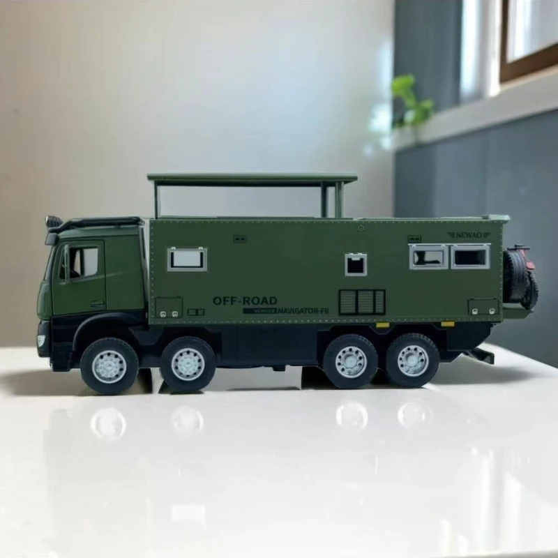 1:32 مرسيدس بنز البدوي على الطرق الوعرة RV محاكاة دييكاست سبيكة معدنية نموذج سيارة ضوء الصوت التراجع جمع الاطفال لعبة الهدايا