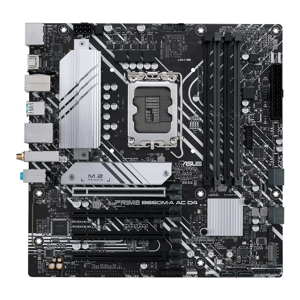 ASUS PRIME B660M-A AC D4 motherboard B660 placa mãe pc LGA 1700 CPU Support i5-12400 i7-12700F i9-12900 ram DDR4 M.2 Micro ATX