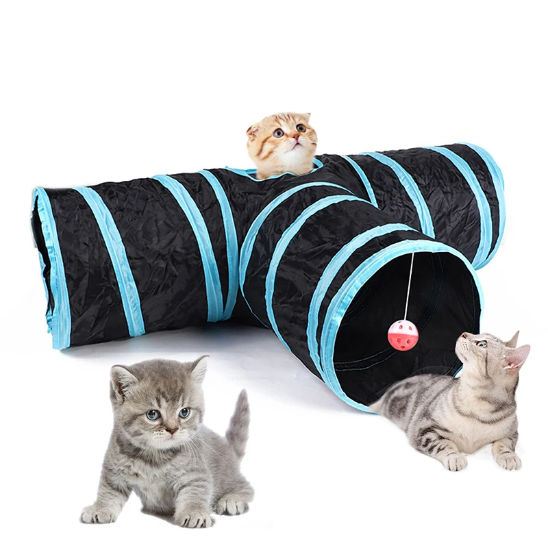 Cat Tunnel  Foldable Cats Tunnel Cat Toy Breathable Drill Barrel for Indoor loud paper Pet Supplies Cat S Y Pass Play Tunnel