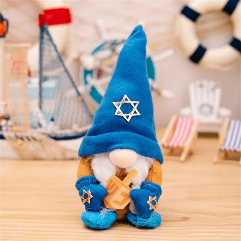 Hanukkah Ornament Doll Plush Faceless Doll Pendant Easy To Clean Holiday Decorations Hanukkah Decorative Ornaments High Quality