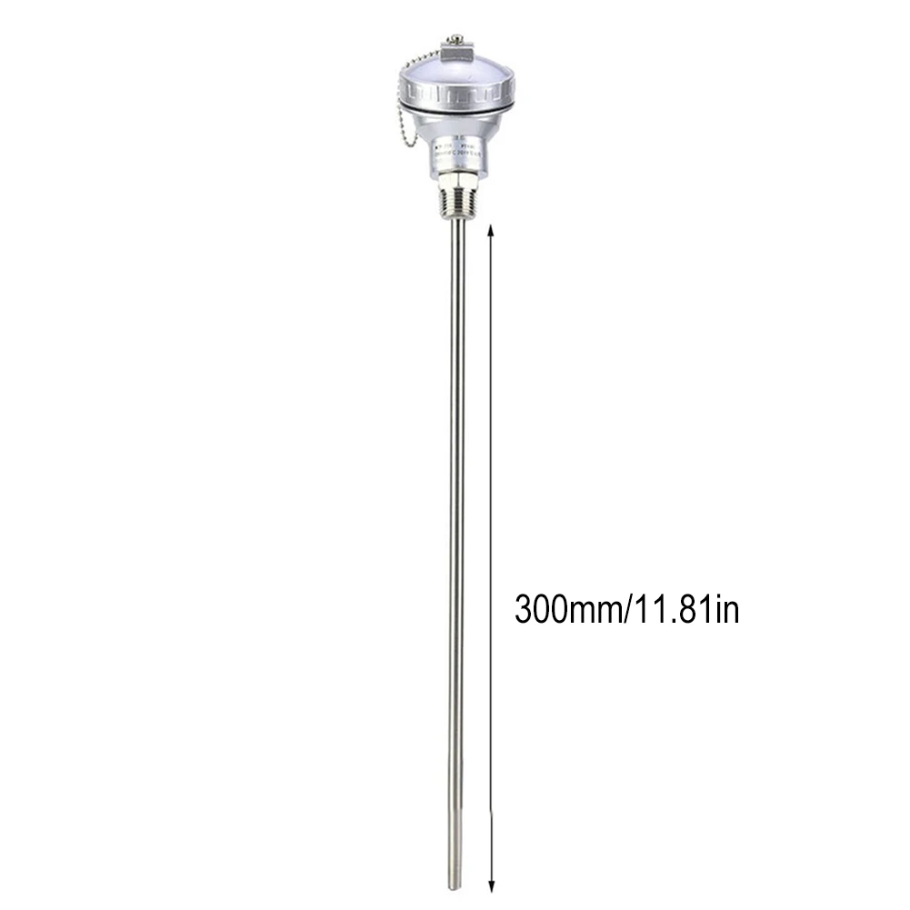 Sonda del Sensor de temperatura RTD PT100, tubo protector de cabezal de Terminal de termopar de rosca NPT de 1/2 \