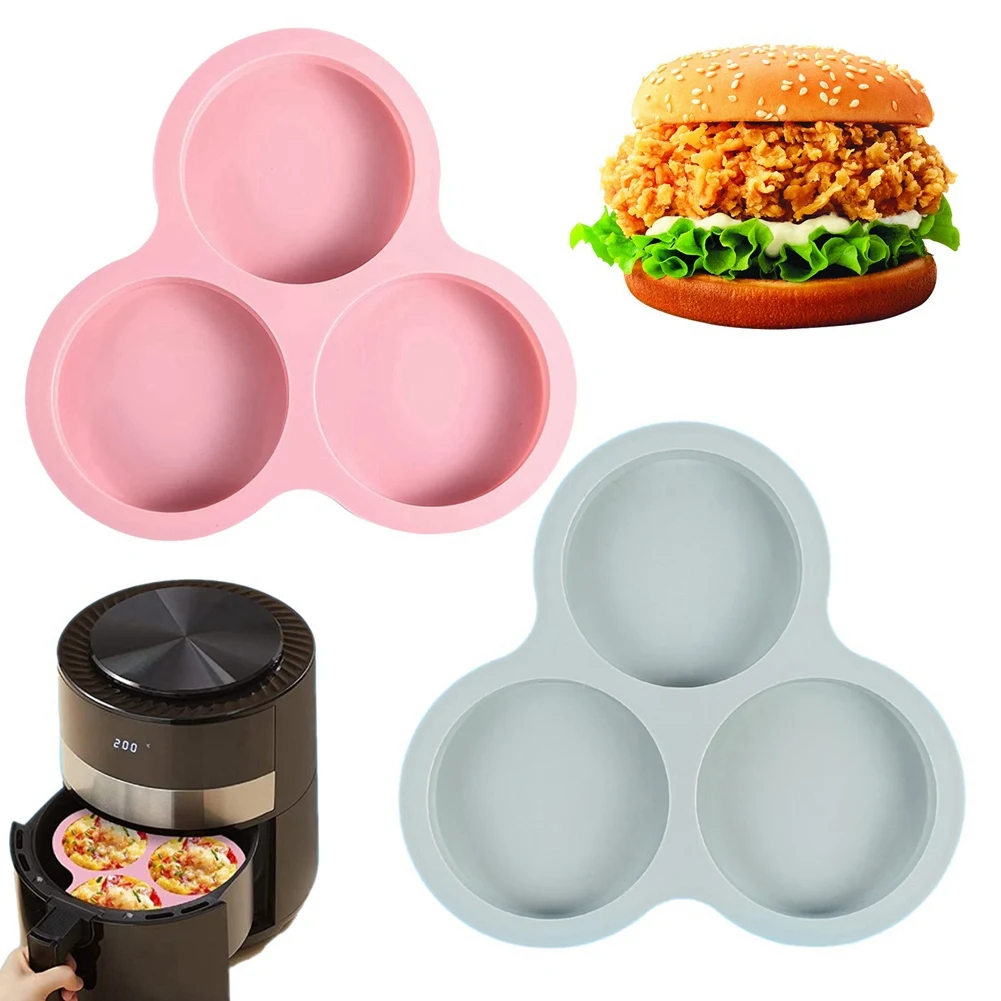 Reusable Silicone Mold Air Fryer Egg Pan Cakes Dessert Baked Goods Tools Durable Easy Install Easy To Use Blue