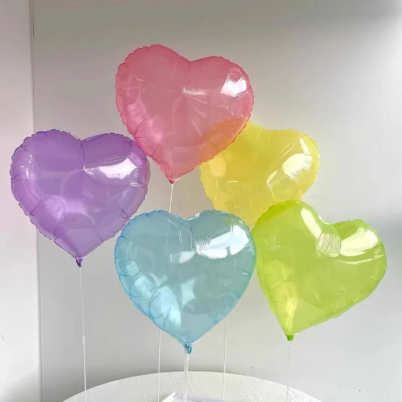 10Pc 18inch Transparent Jelly Color Love Pentagram Balloons Birthday Party Scene Decor Festival Wedding Valentine's Day Supplies
