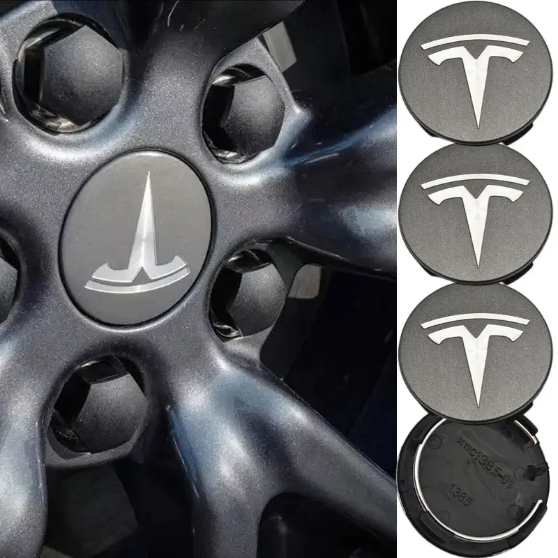 

4 шт., 56 мм, светло-серый автомобильный колпачок с логотипом, эмблема для Tesla, оригинальные колпаки-концентраторы, модель 3, модель Y, аксессуары X S