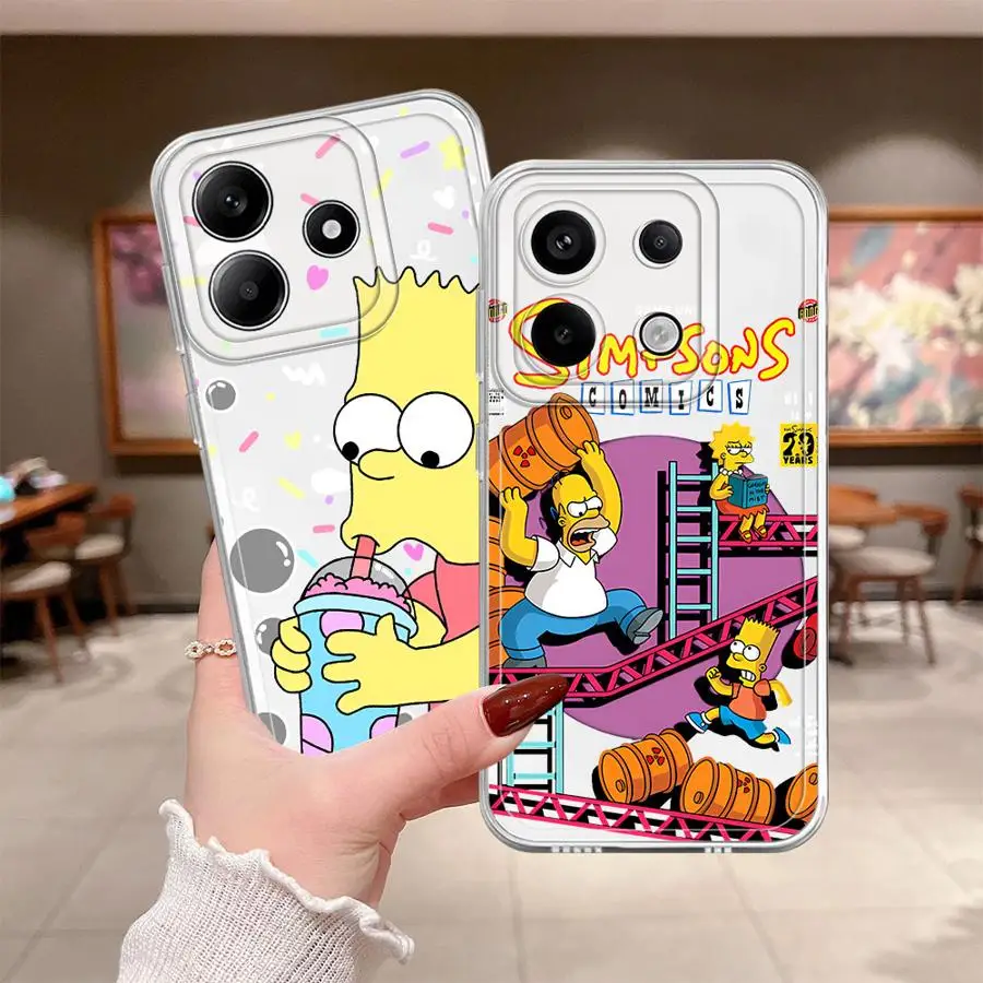Funda de teléfono suave con dibujos animados divertidos de SimpsonS para Xiaomi Poco X3 Pro X3 NFC