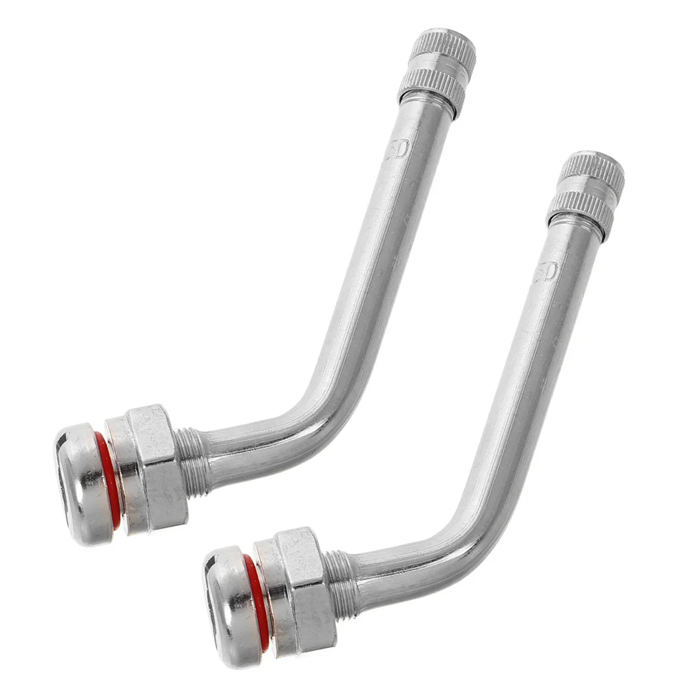 

2pcs Tire Valve Stems Tubeless Metal Valve Stem Extenders For Truck Bus Vehicle Tires Easy Inflation Deflation Replacement
