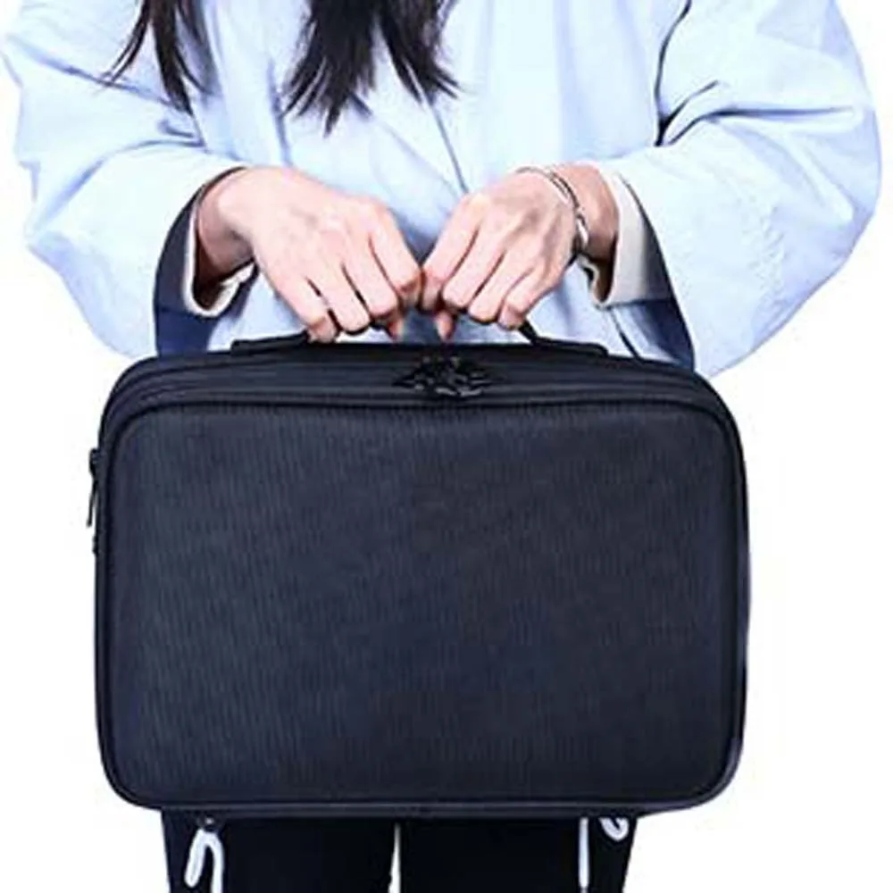 

Large Capacity Cosmetic Bag Suitcase Oxford Cloth Portable Handheld Makeup Bag Anti-Splash Water Compartment