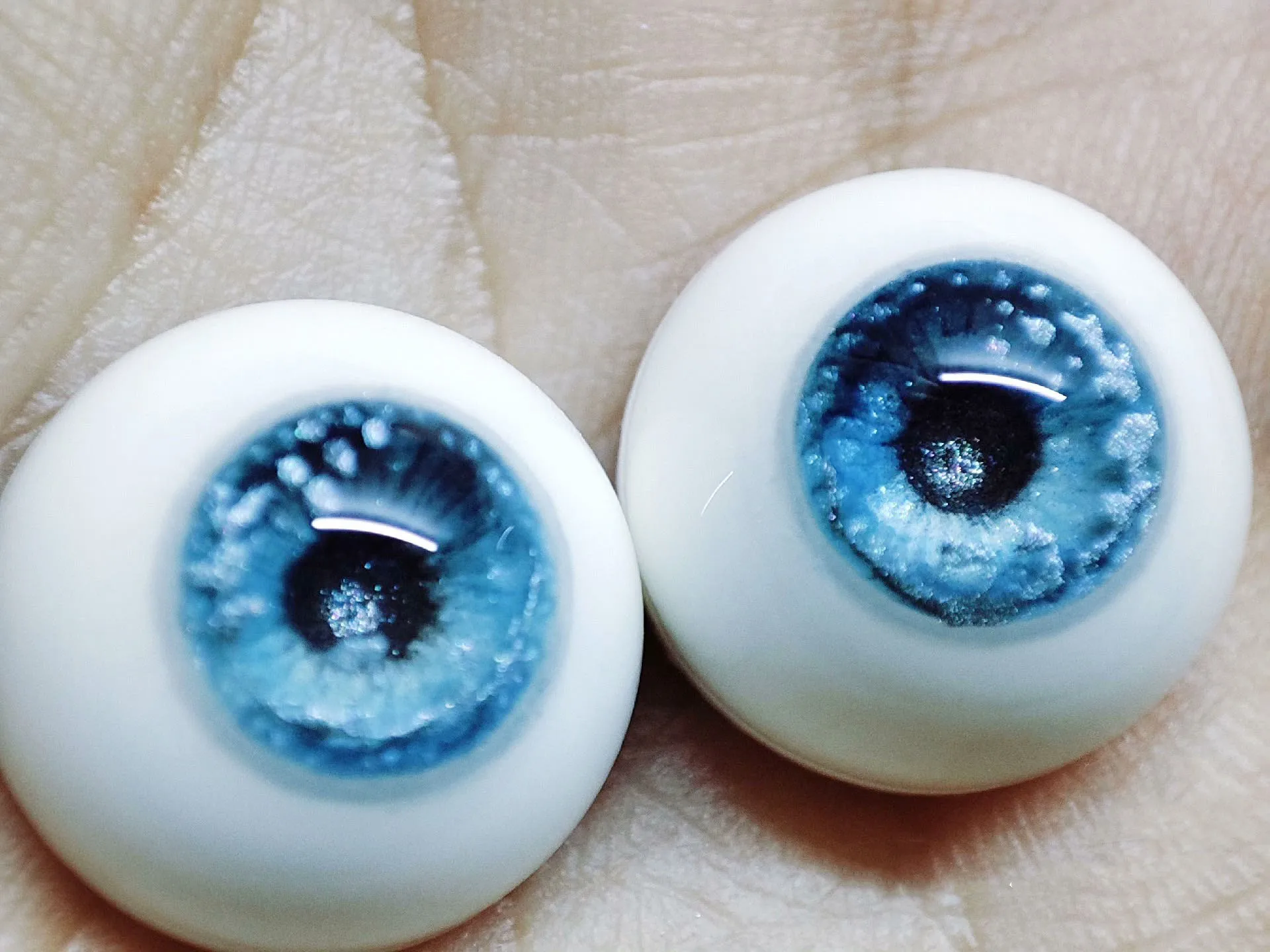 Eyes For Toys BJD Doll Craft Eyes “Blue Lake”Handmade Plaster Safety Eyeball Free Shipping