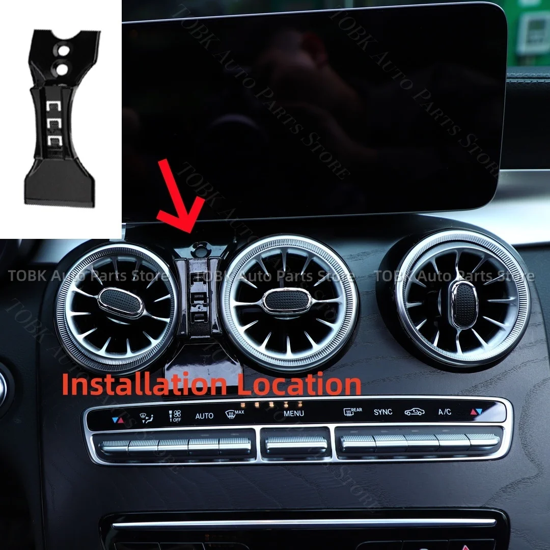 For Mercedes Benz C Class W205 2015-2021 Car Phone Holder Special Fixed Bracket Base 15W Wireless Charging Cars Accessories