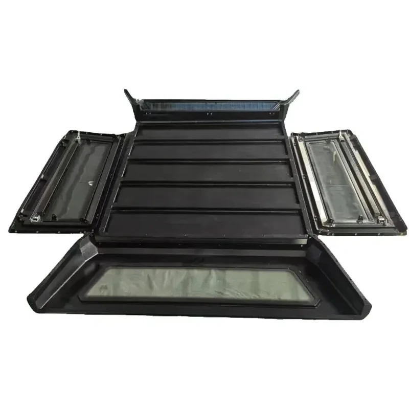 Top Quality Assembled Pickup Rear Hard Topper Aluminum Alloy Sliding Glass Split Truck Cover Canopy Tac
