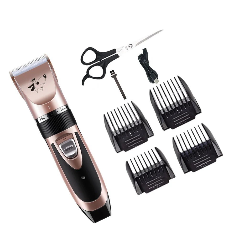 

Professional Pet Clipper Electric Trimmer for Dogs Grooming Kit USB Rechargeable Quiet Ceramic Skin Friendly Dog Cat
