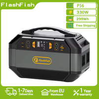 Flashfish P56 Portable Power Station 300W Solar Generator 299Wh Lithium Ion Battery Home Backup Outdoor Camping Mobile power