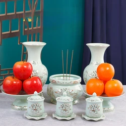1pc Ceramic Buddhist Tools Household Indoor Water Supply Cup Vase Ornaments Temple Decoration Sacrificial Supplies Feng Shui