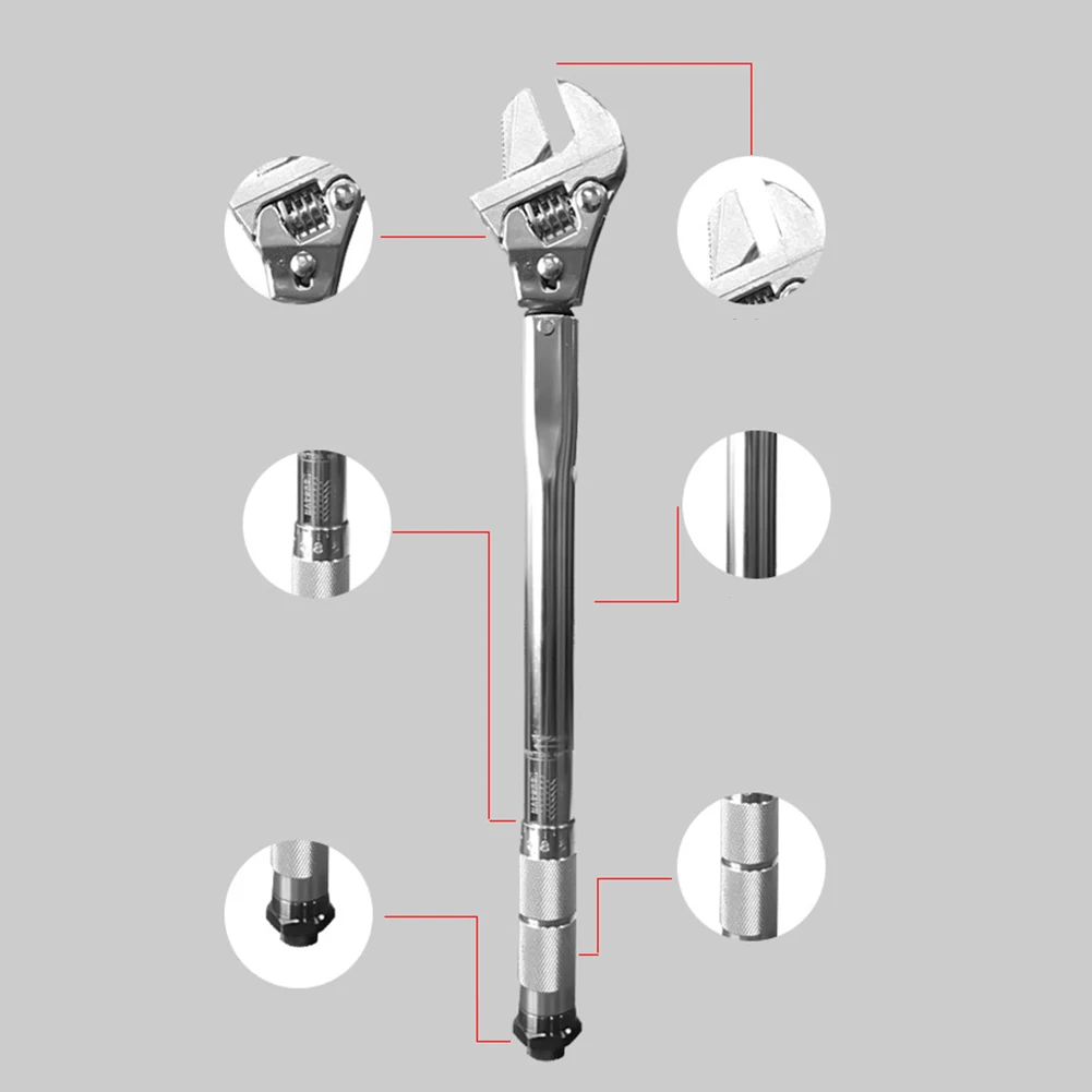 16in 19-110N.m 30mm Adjustable Torque Wrench Multifunctional Wrench Spanner Repair Tool For Bathroom Carpentry Work Accessory