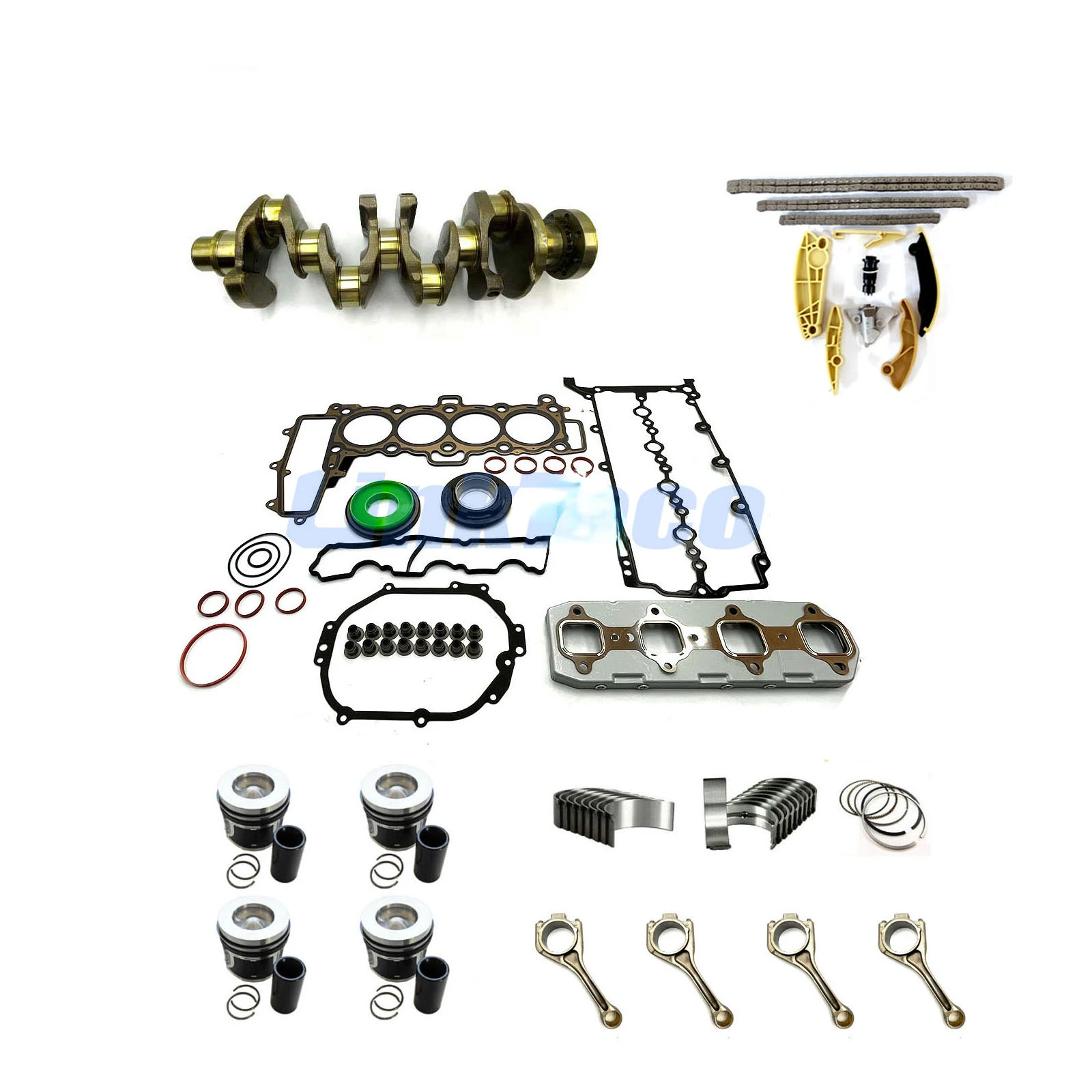 

Full Gasket kit Timing Chain Kit Piston Crankshaft Main Con-Rod Bearing Set For Land rover Evoque 2.0 204DTD