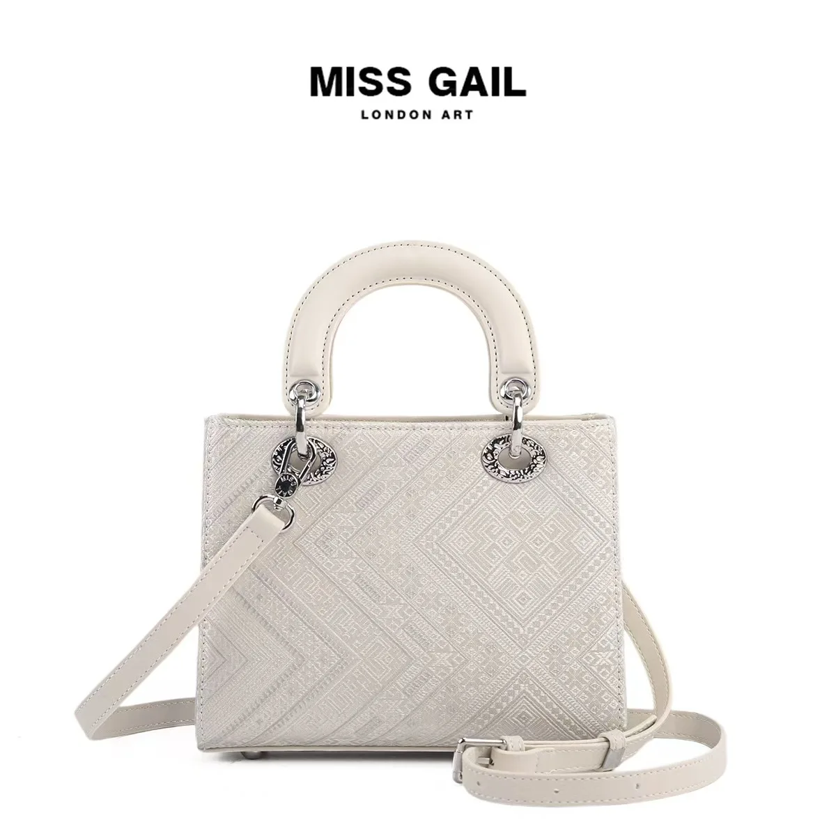 Fashion Embroidery Women's Handbag High Quality Textured Square Bag Large Capacity Tote Bag Lady Clutch Purse Messenger Bag