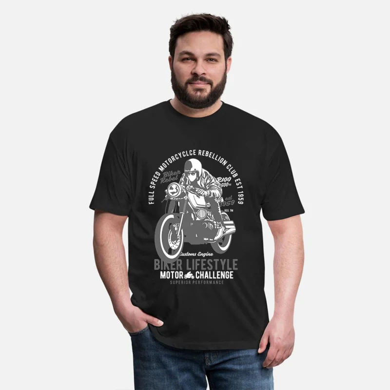 

Vintage Full speed Biker life style Retro Cafe Racer Gift T-Shirt for Racing bikers Motorcycle Graphic clothes All size Tops