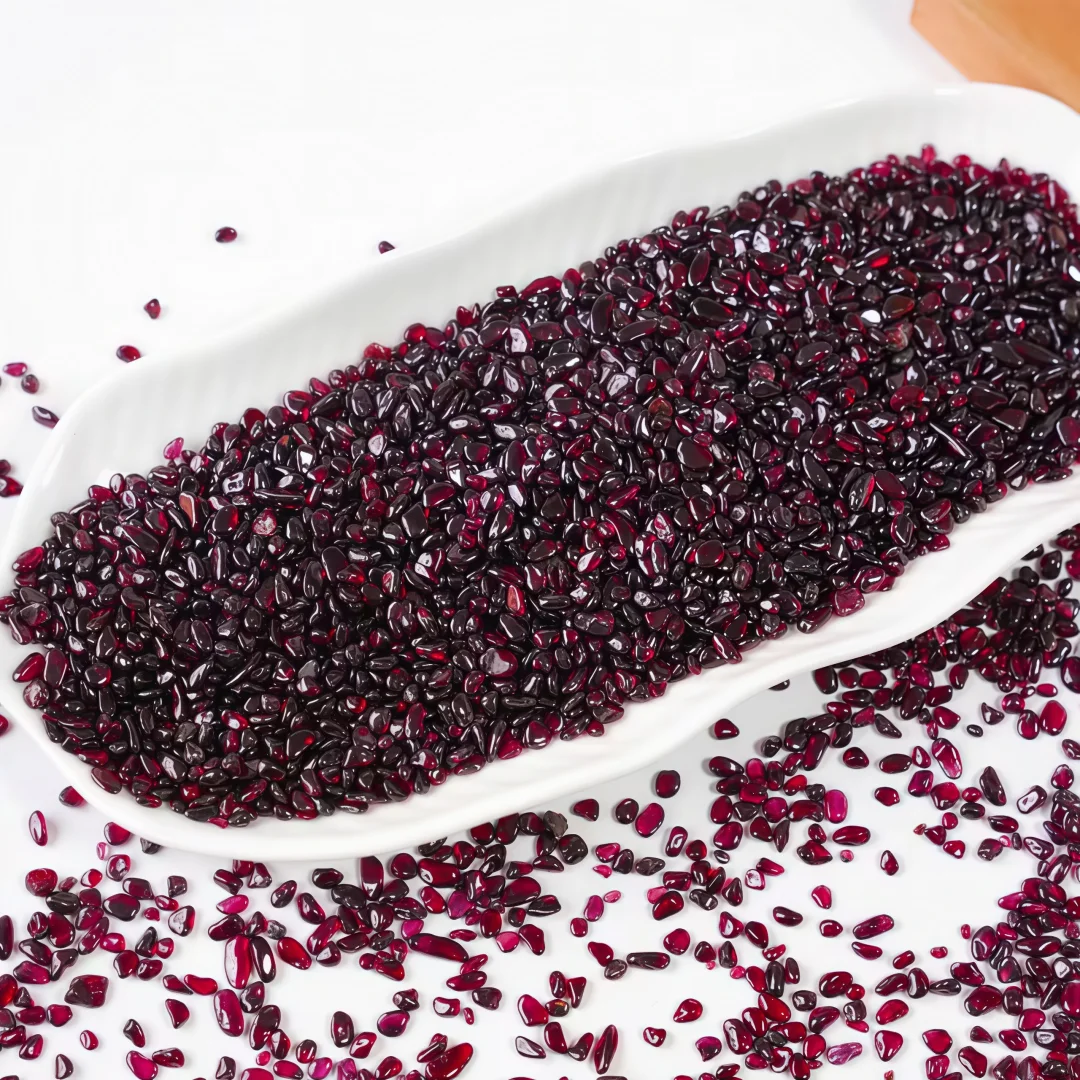 Natural Garnet Crushed Stone, Garden Decoration, Potted Filler, Vase Filler, Fish Tank Decoration Stone, Jewelry, Gift Giving