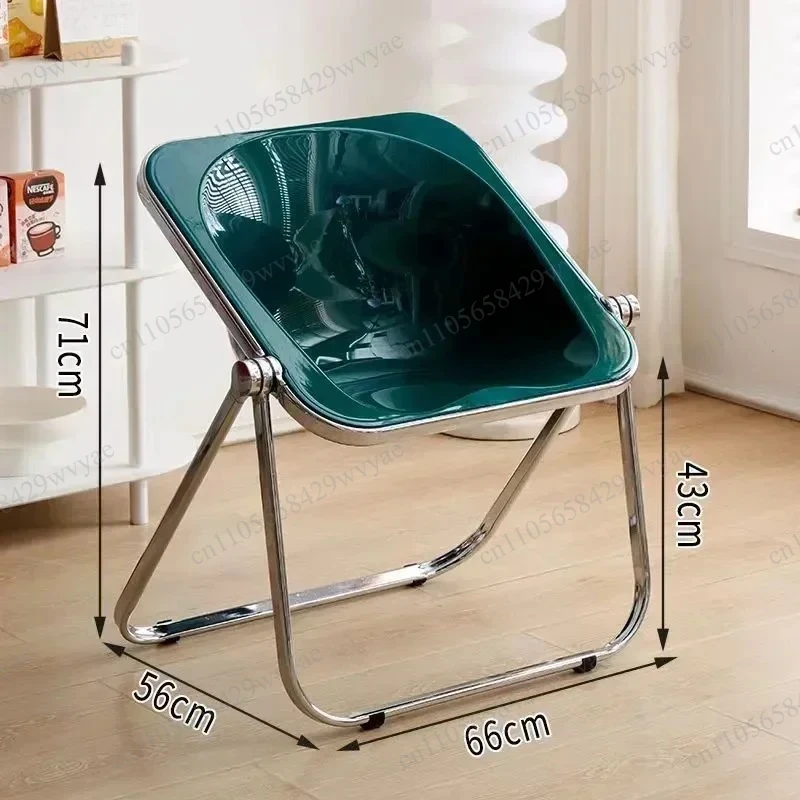 INS Style Folding Acrylic Chair, Korean Simple Designer Leisure Chair