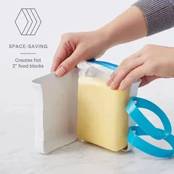 Freeze Up Food Block Maker Food Freezer Container Molds For Soup Broth Sauce Butter Ice Cube Trays For Meal Prep