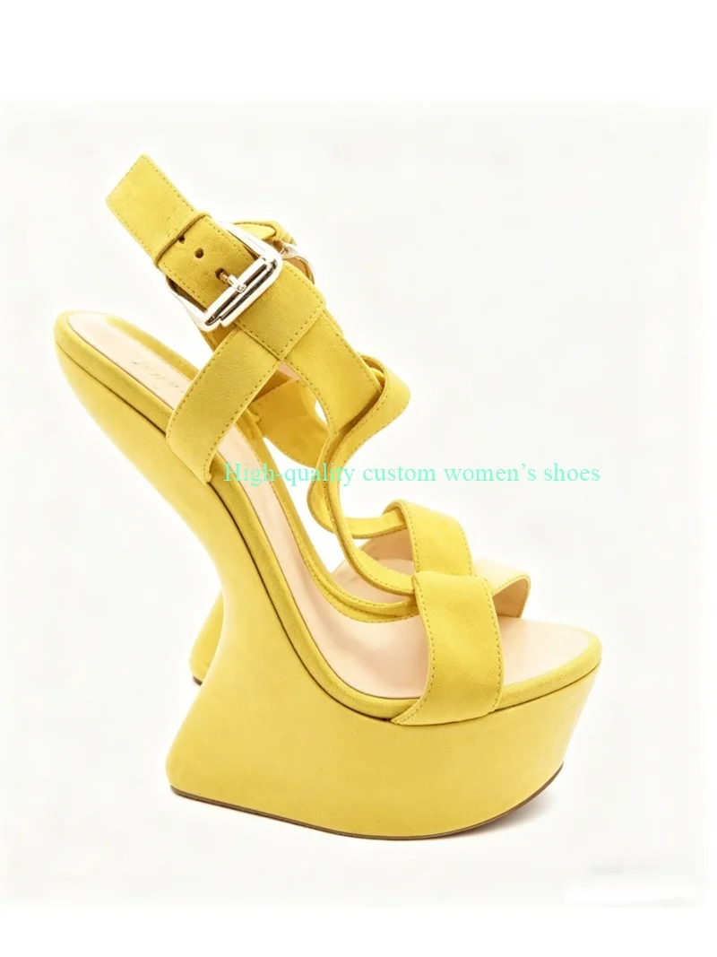 

Purple Toes Broadband Combination Heelless Luxury Women's Shoes Runway Style Extra High Waterproof Platform Hot Selling Shoe