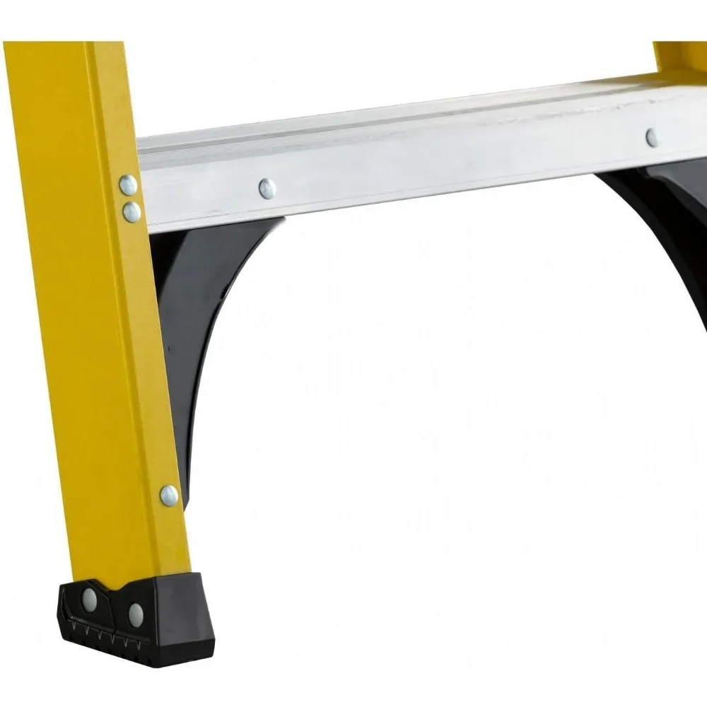 سلم ممتد من الألياف الزجاجية مع ارتفاع عمل 12 قدمًا وسعة وزن 250 رطل