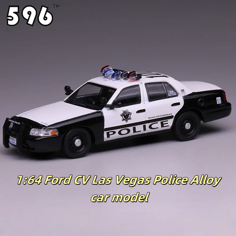 

1:64 Аляска Police Victoria Crown cv, модель автомобиля из литого под давлением сплава, для подростков, для игр с, детский подарок на день рождения.