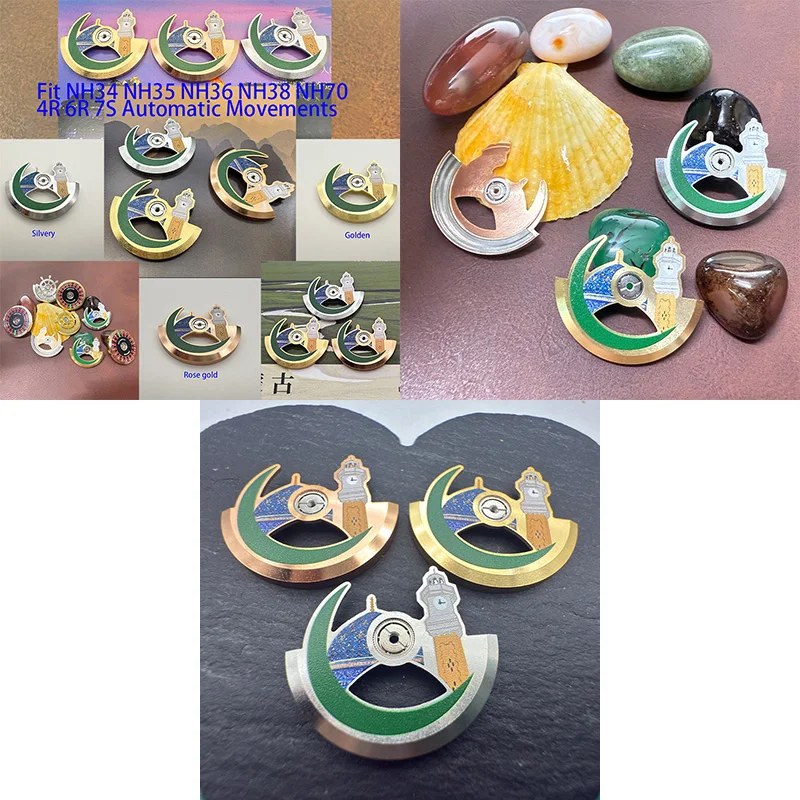 

NH35 Movement Automatic Oscilating Weight Hammer Rotor Fit for NH34 NH36 NH38 NH70 4R 6R 7S Movement Automatic Rotor Refit Parts