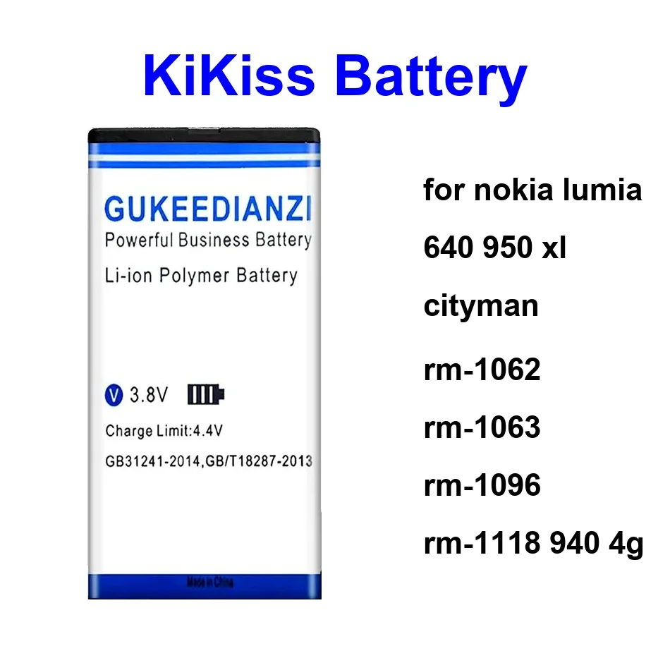

BN-02 BV-T4D BV-T4B For Nokia Lumia 640 950 XL Cityman RM-1062 RM-1063 RM-1096 RM-1118 940 4G Mobile Phone Battery 3300-4950Mah