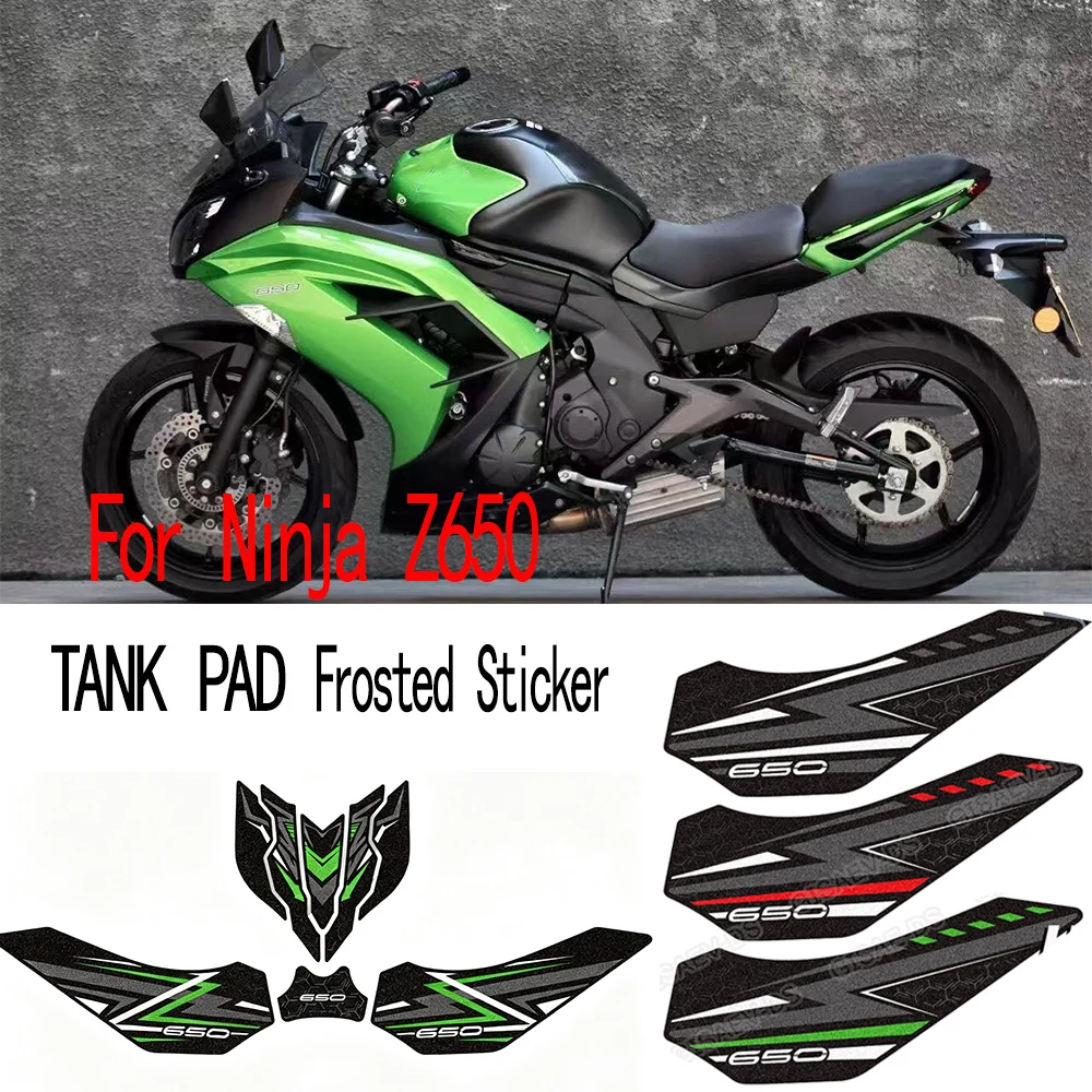 For Ninja Z650 Z 650 S ABS Z650 Z 650 S Frosted Motorcycle Fuel Tank Pad Sticker Knee Grip Scratch-Resistant Decals