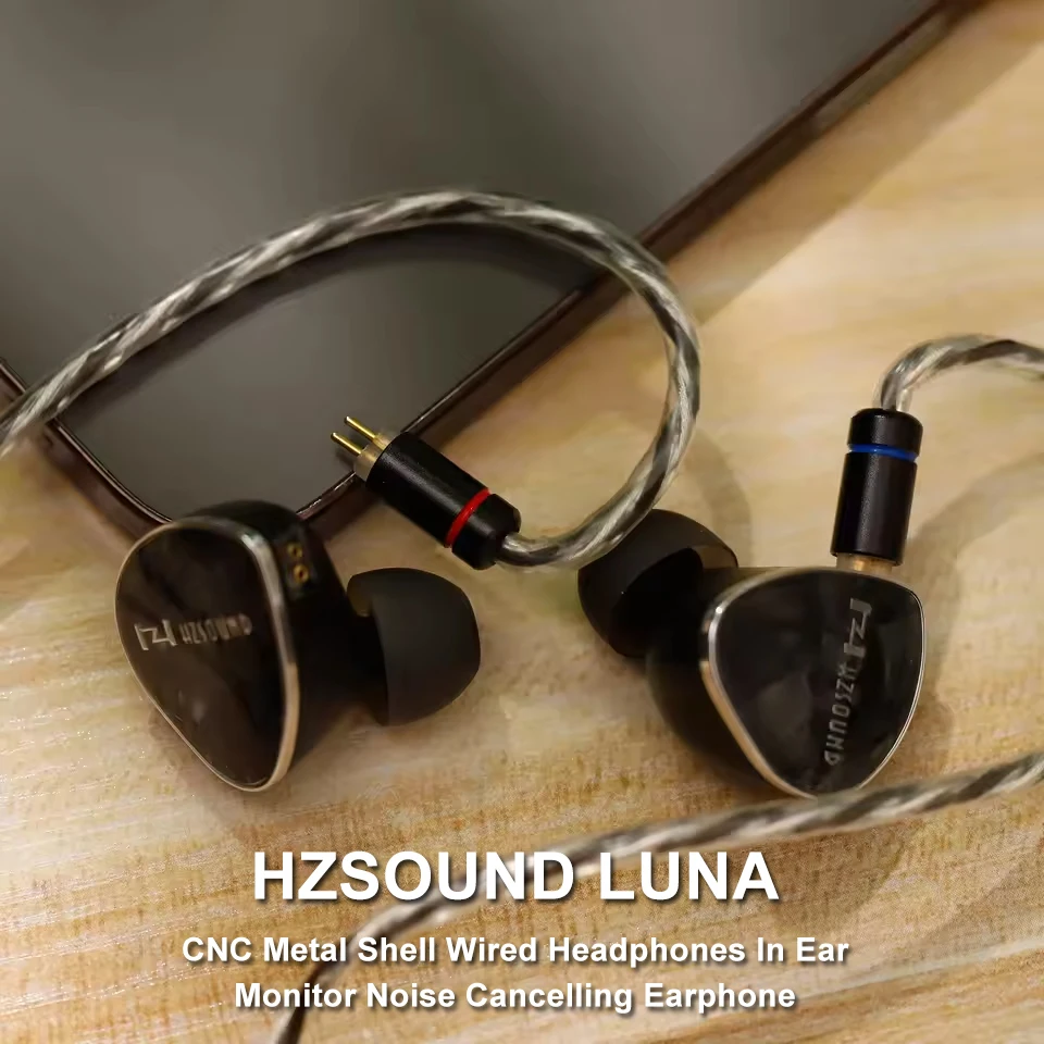 

HZSOUND-LUNA Earphones with 0.78 2 Pin 3.5/4.4mm Replaceable Plugs Hi-Fi Audio IEMs