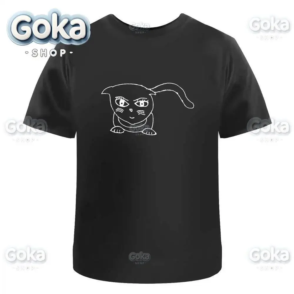 Alert Cat Graphic T Shirts Mens Clothing New in Tops & Tees Cotton Women Printed T-shirt Y2K Clothes Cute Funny Tshirt