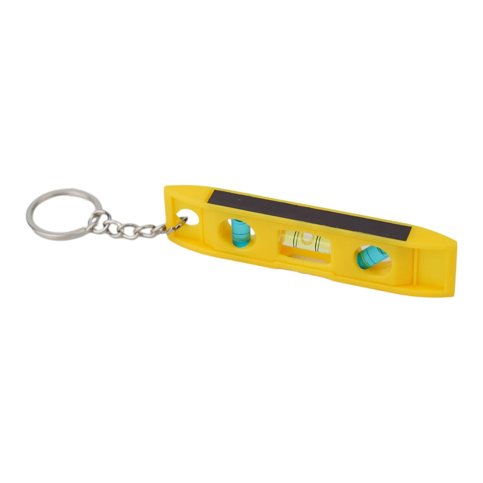 Green Powerful Magnetic Strip Linear Bubble Level Keychain Plastic Frame Top Reading Feature Bubble Level Vial