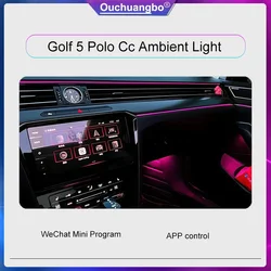 Ouchuangbo 골프용 LED 앰비언트 라이트, 5 6 gti CC Polo RHD 분위기 램프, 조명 트림 백라이트