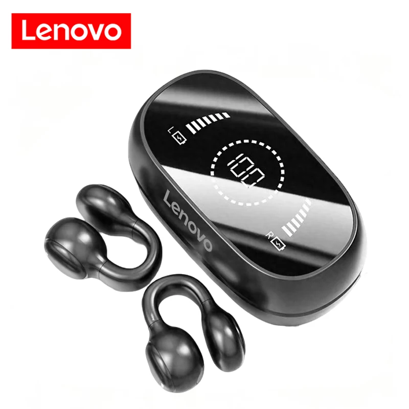 Fones de Ouvido Sem Fio Lenovo M47 TWS Originais, Headset Bluetooth, Fones de Ouvido com Carregamento X51, Fones de Condução Óssea Esportivos com Micr