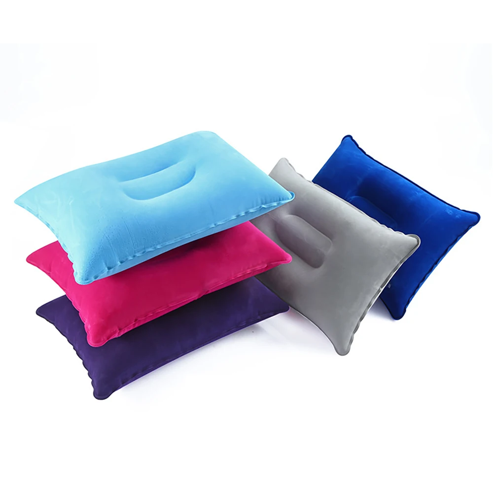 

Plane Head Rest Support Ultralight Fold Nylon Inflatable Pillow Camping Tent Sleep Cushion Travel Beach Car Comfortable Pillows