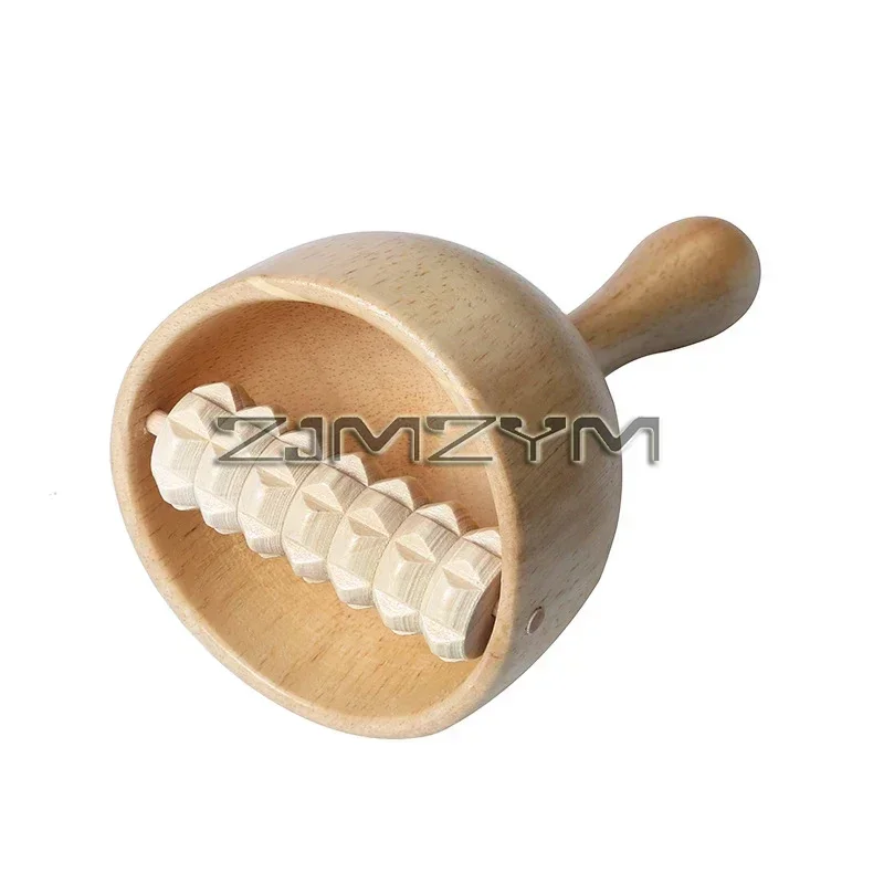 

Wooden Therapy Cup With Roller,Fascia Roller For Body Shaping,Lymphatic Drainage Cellulite Remover,Muscle Relief Massage Tool