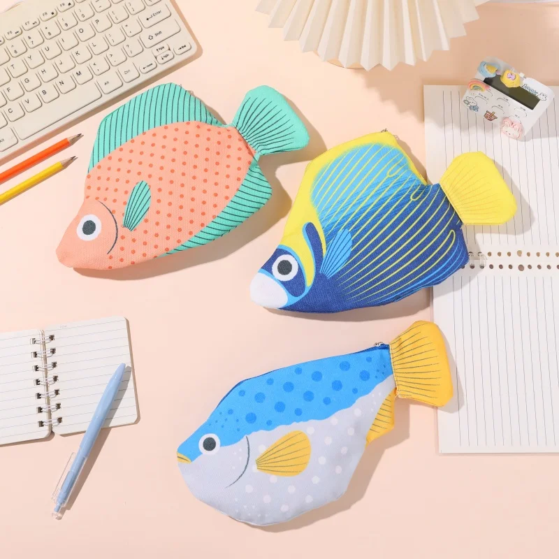 

Creative Deep-Sea Fish Pencil Case, Large-Capacity Cartoon Animal Stationery Box, Essential Back-To-School Supplies, Multi-Functional Storage Bag, Study Essentials, Animal Theme, Fun Organizer Bag, Durable Fabric, High-Quality Pencil Case, Multi-Functiona