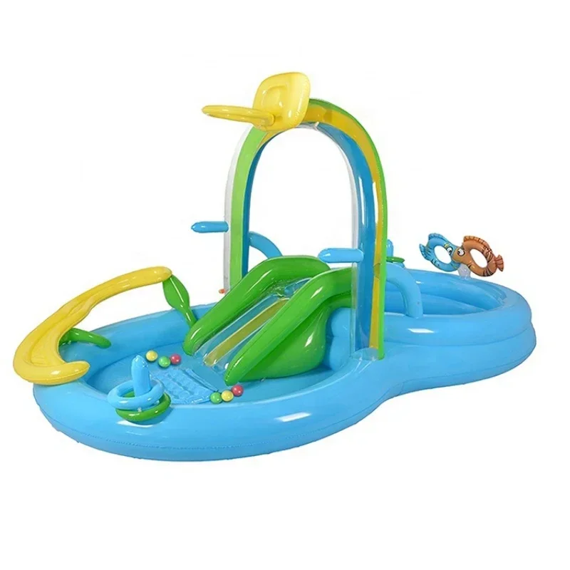 

Hot Selling Inflatable Water Slides Garden Water Park Kids Pool inflatable With Slide