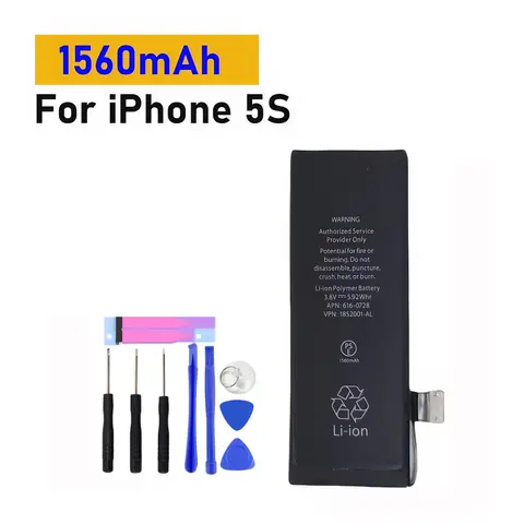 For iPhone 5 5S 5C High Quality 1440mAh 1560mAh Replacement Mobile Phone Battery
